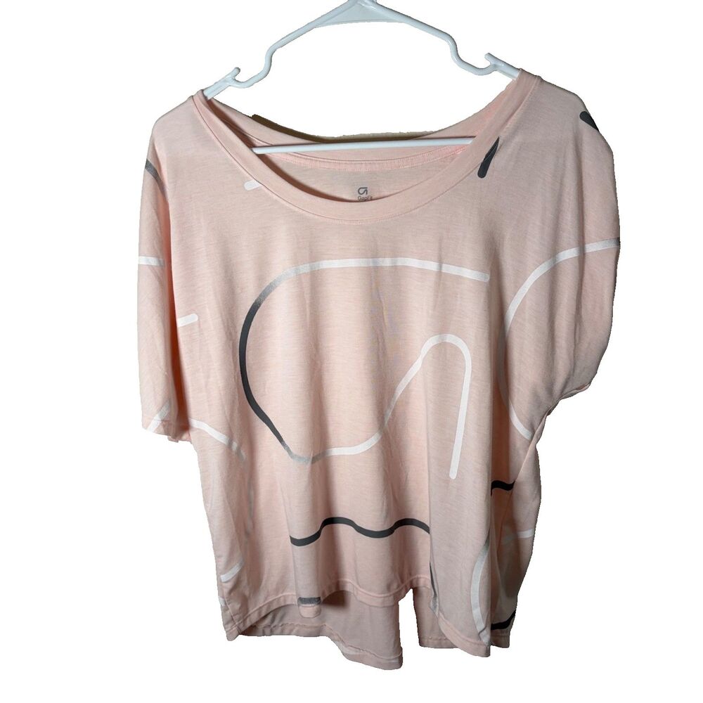 Gap T-Shirt Women's Medium Breathe Short Sleeve Printed Athletic Shirt Top
